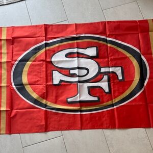 Red SF 49ers Logo Flag